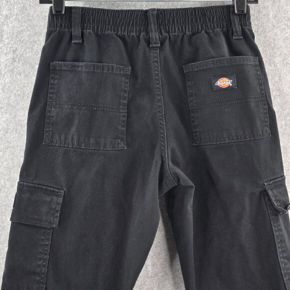 Dickies Pants Womens 25 R 26x29 Black Cargo Jogger High Rise Work Elastic Waist - Picture 3 of 12